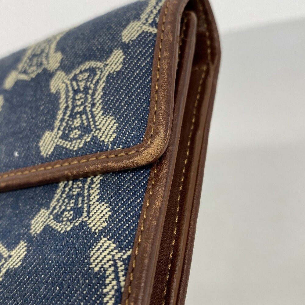 Celine Macadam Long Wallet, Denim Blue/Brown, Women's - Picture 5 of 9